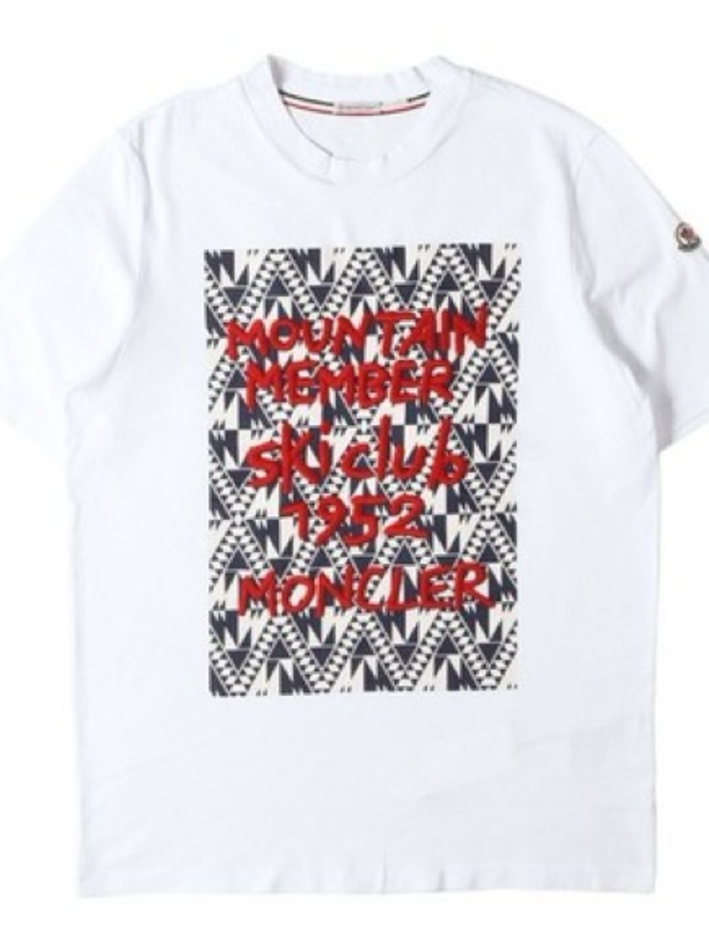 Moncler FW22 Mountain Member Ski Club 1952 Graphic T-Shirt White XL Authentic